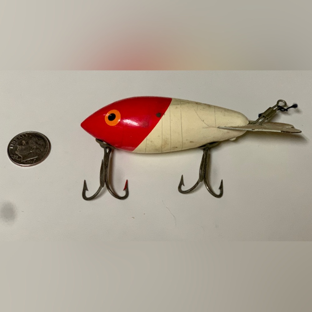 Vintage Red & White Bomber Fishing Lure